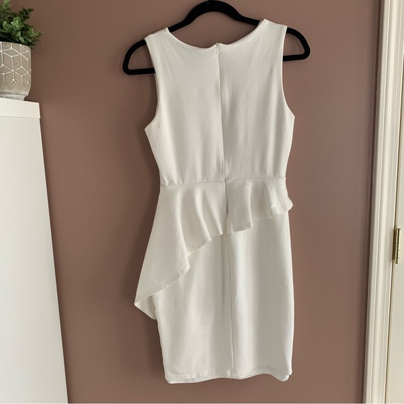 Lulus white here and vow ruffled bodycon dress size small - Picture 3 of 10